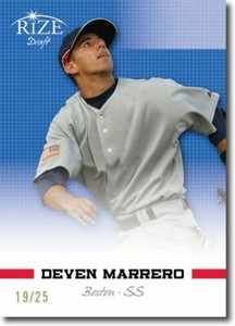 DEVEN MARRERO 2012 Rize Rookie Emerald BLUE Paragon RC #/25