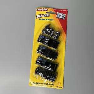 BUDDY L 2004 Die Cast 5 Pezzi Police Swat Team Playset #842402 NUOVO - Foto 1 di 5