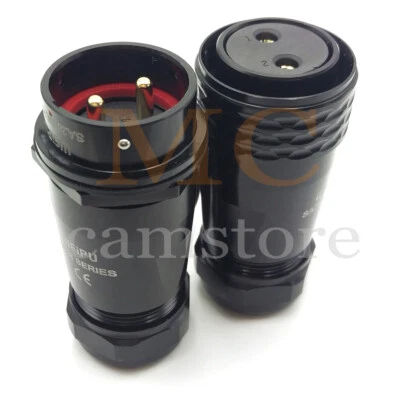 WEIPU SA28 50A 2Pin Panel Mount Waterproof Plug Socket,Industrial Wire Connector - Image 1 of 4