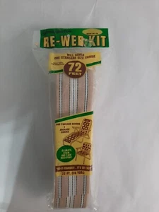 X - Vintage Wellington Yellow With Stripes Webbing Kit 72 Feet Re-Web Kit NOS - Picture 1 of 8
