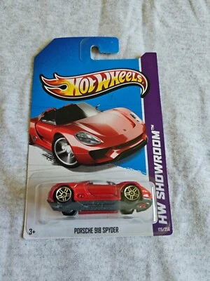 Porsche 918 Spyder 2013 Hot Wheels International rojo 175/250 gran tarjeta asfalto  Foto 1 de 4