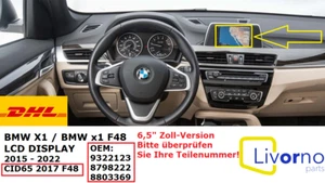 Pieza de repuesto BMW X1 F48 LCD DISPLAY 6.5" NUEVO BM 9322123 8798222 8803369 Innolux - Imagen 1 de 2