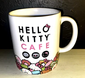 Hello Kitty Cafe Sanrio 2015 Keramik Kaffeetasse Exklusiv Sammler Donuts Becher - Bild 1 von 4