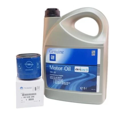 Original Opel GM Ölservice Servicepaket Ölfilter 5 Liter Öl Dexos 2 95528296 - Bild 1 von 4