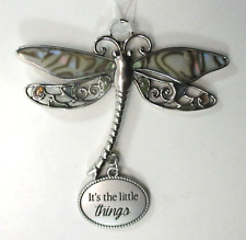 2KD It's the little things message Dragonfly ORNAMENT shell look wing ganz