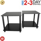 Set of 2 End Table Sofa Side End Storage Shelf Living Room Bedroom Furniture