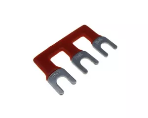 Striscia barra di cortocircuito 3 POS per morsettiera barriera a vite 45A - Rosso - Foto 1 di 1