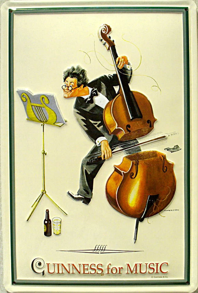 Guinness - for Music Blechschild, 20x30 cm, gewölbt & Motiv geprägt - Bild 1 von 1
