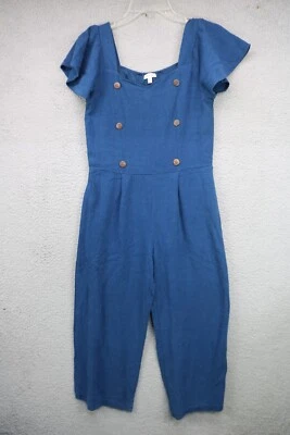 Mono Monteau Los Angeles Lino Rayón-XL-Pierna Ancha Recortada Foto 1 de 4