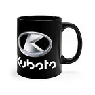 Kubota Tractor Logo 11oz Coffee Tea Black Mug