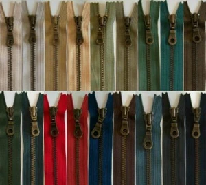 YKK 7" Metal Zippers Made in USA Easy Grab Hinged Pull Jeans, Workpants - Picture 1 of 20