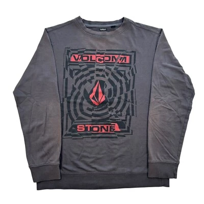 y2k Volcom Stone Surf Crewneck Sweatshirt Size Medium Hawaii Skater Sun Faded - Image 1 of 4