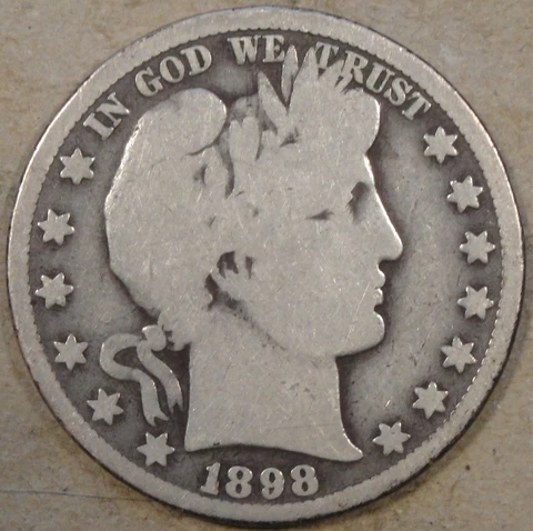 1898-O Barber Half Dollar 50c G-VG As Pictured Cover