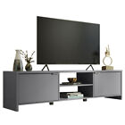 MADESA TV Stand Cabinet with Storage Space for TVs up to 80 Inches, Wood
