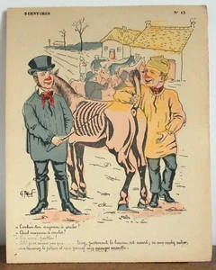 Gravur Zeichnung Karikatur Lavrate und Frisson 19. Jahrhundert Nr. 13 - Bild 1 von 1