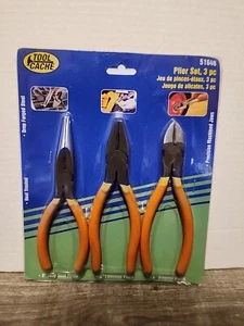 Tool Cache Set di pinze 3 pezzi 51640 - Naso lungo 6", Linesman 6", Diagonale 6" - NUOVO - Foto 1 di 7