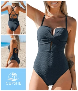 Traje de baño para mujer Disfraz de natación Reino Unido L 14-16 sin cable acolchado envolvente inmersión - Imagen 1 de 9