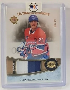 2022-23 Ultimate Collection Juraj Slafkovsky Ultimate Rookies Auto Patch 08/49 - Imagen 1 de 2
