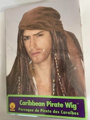 PELUCA PIRATA CARIBEÑA RUBÍES HALLOWEEN COSPLAY HOMBRES MUJERES MARRÓN PELO LARGO TRENZAS Foto 1 de 4