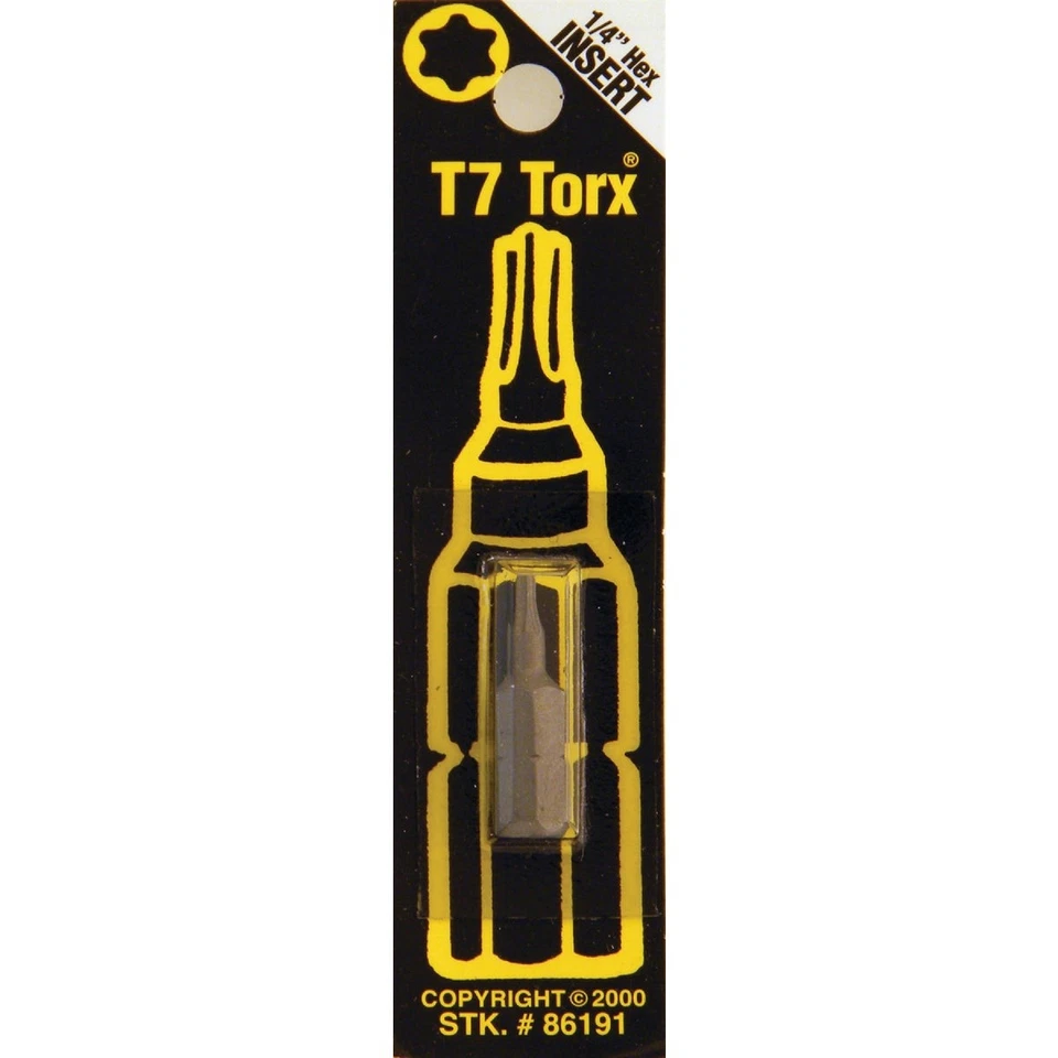 Best Way Tools T7 TORX Insert Hex Screwdriver Bit B86191 Best Way Tools B86191 - Image 1 of 1