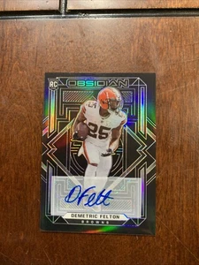 Demetric Felton - 2021 Panini Obsidian #156 Rookie RC Autograph Auto /199 Browns - Picture 1 of 3