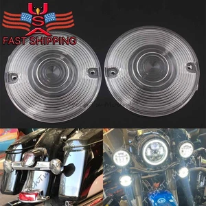 Turn Signal Cover Flat 3 1/4" Lens for Harley Touring  Electra Glide Road King - Bild 1 von 10
