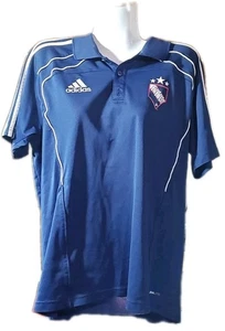 Adidas Blue Polo Shirt For The FCC Soccer Club - Picture 1 of 5