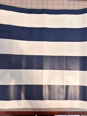 394"x17.7" Striped Peel and Stick Wallpaper Blue and White Self-Adhesive Wallpa - Image 1 of 4