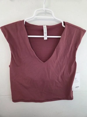 Athleta Топ женщин большой Rose Vita бесплатный укороченный суда футболка с Ярлыками - Изображение 1 из 3