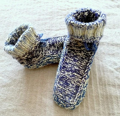 Stricksocken  Weiche dicke Socken Puschen Sofasocken Bett-Socken Gr. 41-43 - Bild 1 von 4