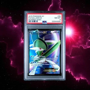 2015 Pokemon TCG XY Roaring Skies #99 Gallade EX Full Art Holo PSA 8 Graded Card - Picture 1 of 3
