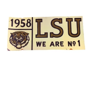 1958 LSU Tigers Sticker #1 National Champions Football - Picture 1 of 4