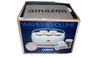 Conair Instant Heat Travel 1.5-Inch Jumbo Hot Rollers for All Hair White TS7XNR - Picture 1 of 14