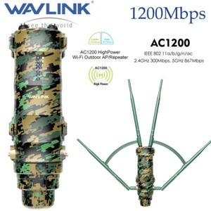 WAVLINK AC1200 Outdoor WiFi Range Extender Wireless Mesh Router Access Point US - Picture 1 of 17