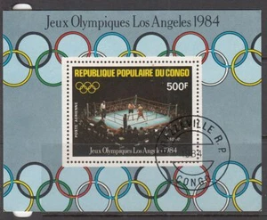 Congo - 500f L.A. Olympic Games (Used M/S) 1984 (CV $4) - Picture 1 of 1