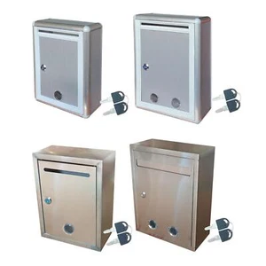Suggestion Box with Lock Aluminum Alloy Donation and Collection Key Drop Box for - Picture 1 of 13