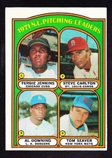 1972 TOPPS #93 FERGIE JENKINS/STEVE CARLTON/AL DOWNING/TOM SEAVER
