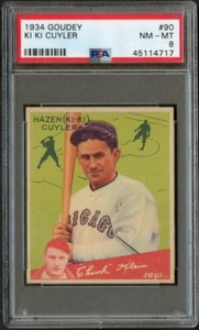 1934 Goudey #90 Kiki Cuyler HOF PSA 8 NM-MT 45114717  - Picture 1 of 1
