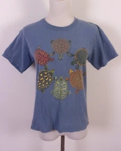 vintage 90s retro Turtles T-Shirt Colorful Nature Animals SZ Youth M - Picture 1 of 5