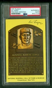 Al Lopez d'2005 Autograph Hall of Fame Plaque Postcard PSA/DNA - Picture 1 of 2