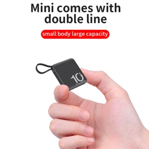 Portable 10000mAh Power Bank Dual USB Charger Battery Pack for iPhone Cell Phone - Picture 1 of 11