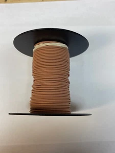100 FOOT SPOOL 22 GAUGE TXL HI TEMP WIRE SOLID TAN AUTOMOTIVE - Picture 1 of 2