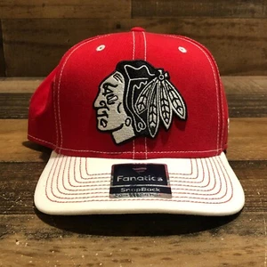 Chicago Blackhawks Hat Snapback Cap Mens Red White NHL Hockey Casual - READ - Picture 1 of 12