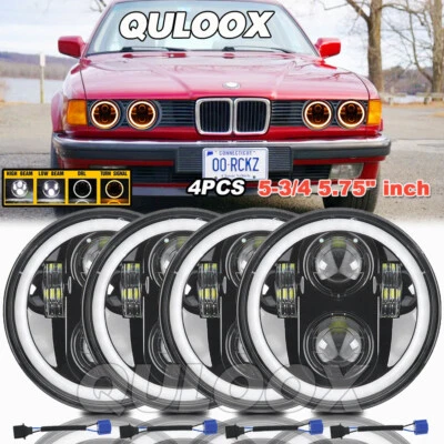 For BMW 325i 528i 535i E30 4PCS 5-3/4 5.75" LED Headlights Combo Lights Upgrade Foto 1 de 4
