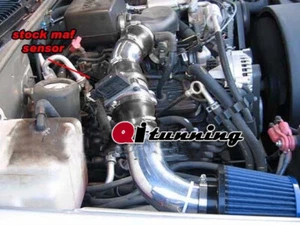 2pc Black Blue Air Intake Kit & Filter For 1999-2000 Cadillac Escalade 5.7L V8 - Picture 1 of 1