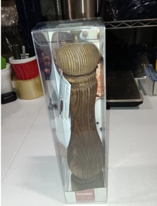 Molino de sal de madera de abeto antiguo Bisetti, molinillo ajustable, 10,8 pulgadas Made in Italy - Imagen 1 de 4