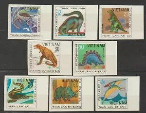1979 Vietnam Stamps Dinosaurs Collection Scott # 972-979 Imperf MNH - Picture 1 of 1
