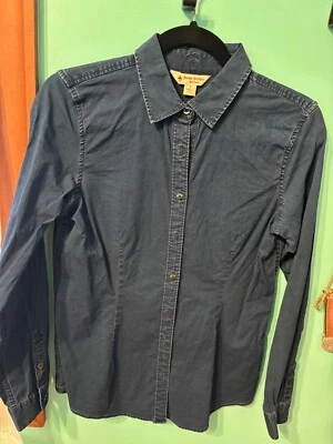 Camisa Brooks Brothers Roja Polar Azul Denim Manga Larga Con Botones De Colección  Foto 1 de 4