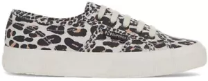 Superga 2750 Light Leopard Print Womens Canvas Trainers - Picture 1 of 5