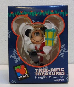Adorno de Navidad Disney Enesco Tree-Rific Treasures de Santa Mickey Mouse - Imagen 1 de 7